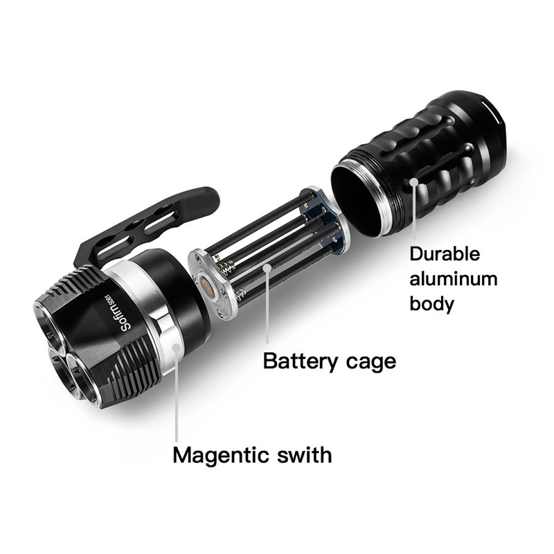 Sofirn SD01 6000LM Powerful Diving Light 3* SST40 LED Dive Flashlight  Underwater Torch 4 Modes Magnetic Control Switch