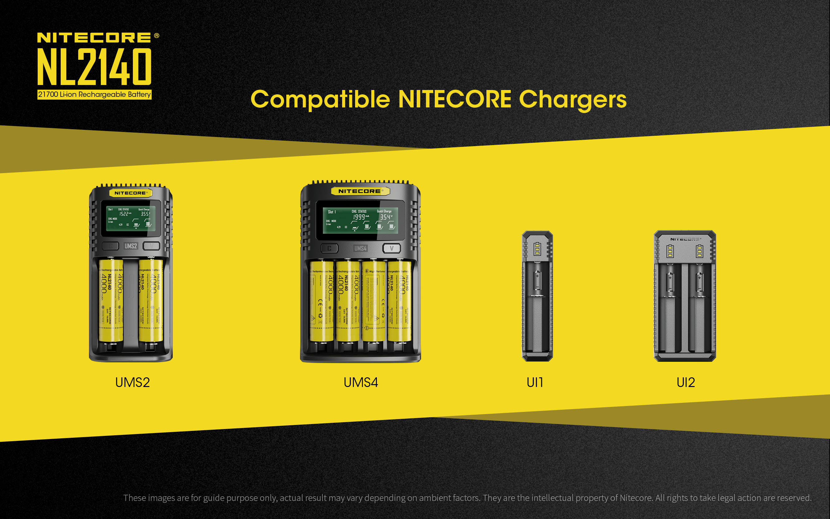 Pile Rechargeable 21700 NiteCore NL2140 3,6V 4000mAh - Bestpiles